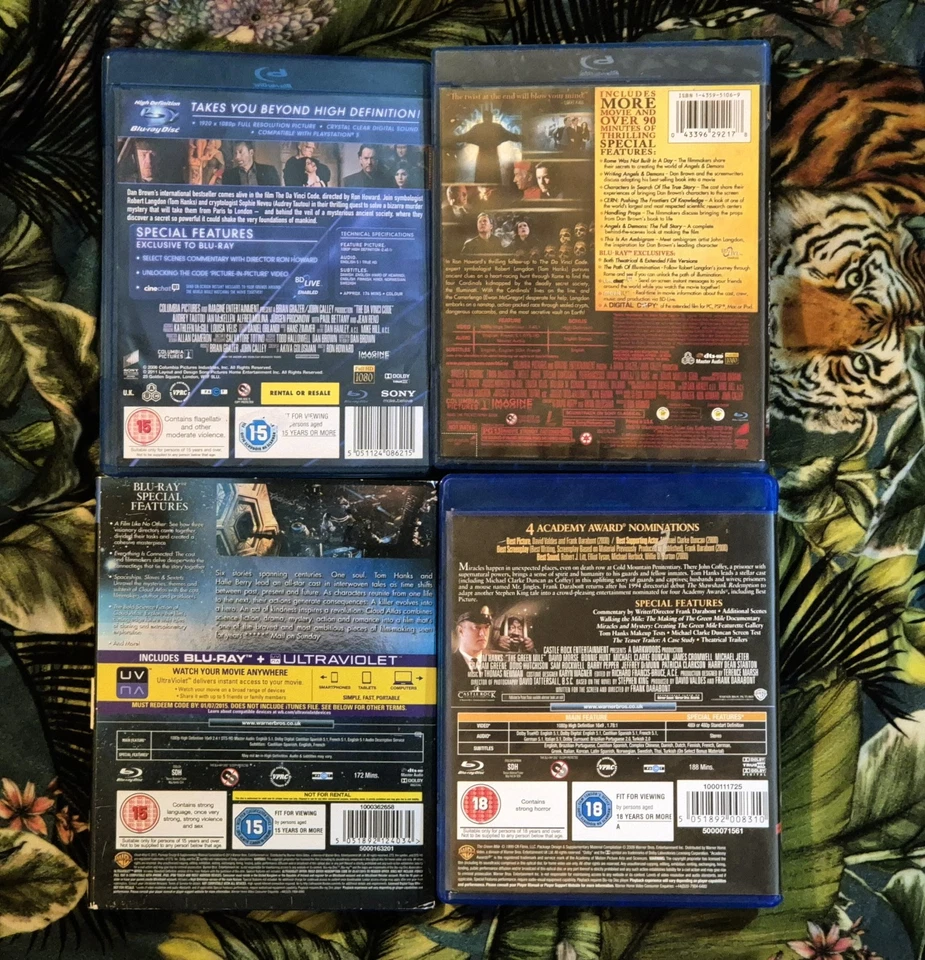 10x blu-ray films Shutter Island Green Mile Passengers Monsters Apes DaVinci + - Image 3 of 4