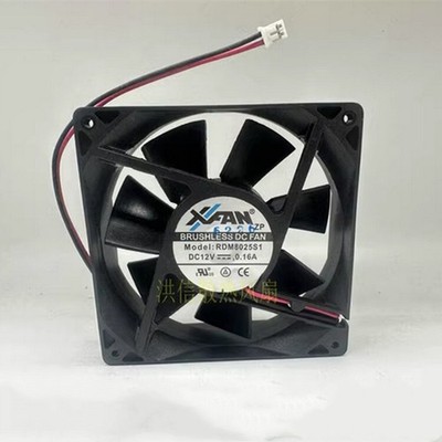 XFAN RDM8025S1 DC12V 0.16A 80*80*25MM 8CM 2Pin Cooling Fan *kk