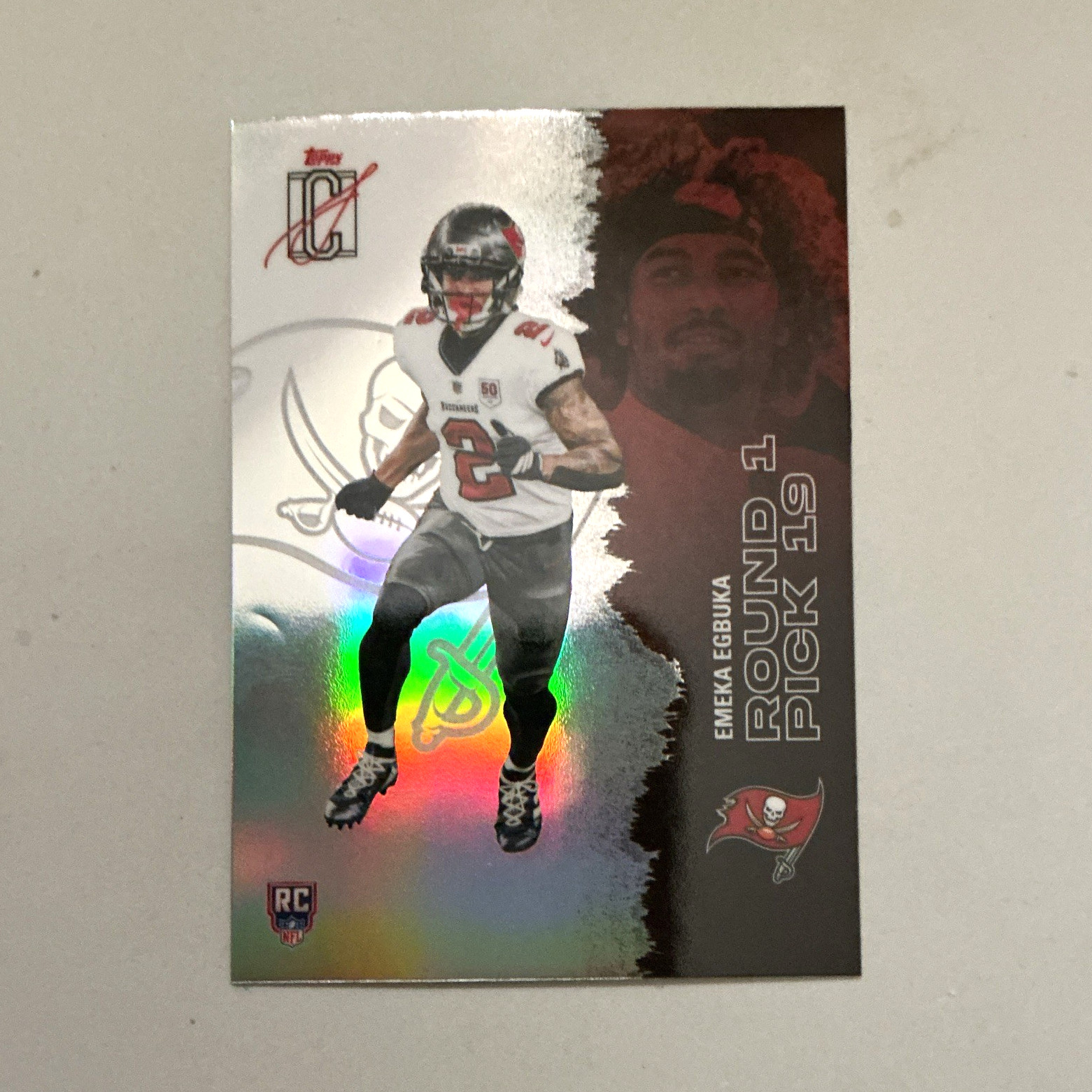 2025 Topps Signature Class Emeka Egbuka Rookie Refractor #105 Buccaneers