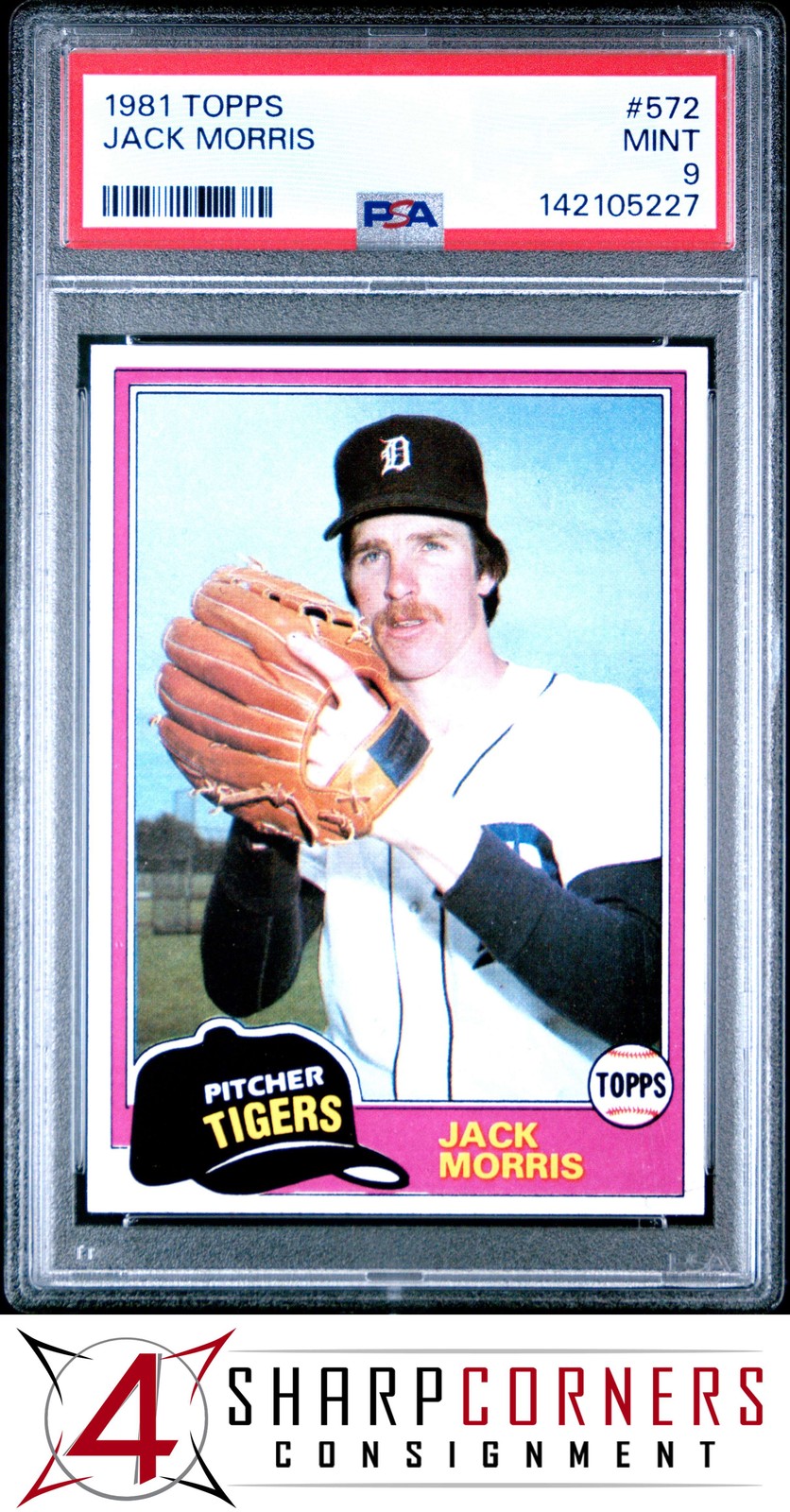 1981 TOPPS #572 JACK MORRIS TIGERS HOF PSA 9