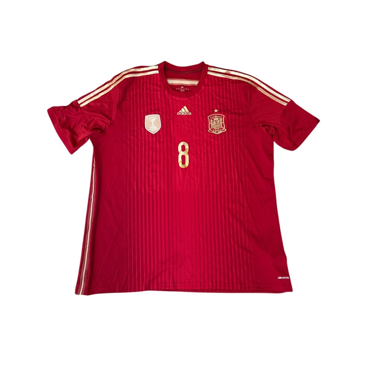 Adidas Spain Soccer Jersey Mens 3XL Red Xavi 8 2010 World Cup