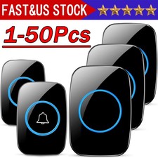 Wireless Doorbell Chime Waterproof Plugin Receiver Adjustable Volume Kit Lot