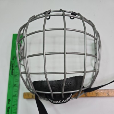 Bauer Profile 1 Medium Hockey Helmet Cage Shield Gray Excellent Condition