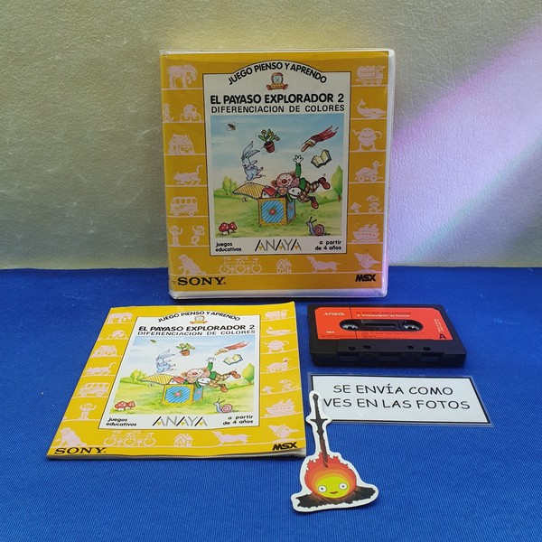 JUEGO MSX JUEGO PIENSO APRENDO EL PAYASO EXPLORADOR 2 DIFERENCIACION DE COLORES
