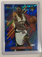 2025-26 Topps Finest Ray Allen Rare Blue X-fractor #/49 Supersonics