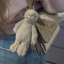 Jellycat Bashful Blossom Beige Bunny Berry Plush Bag Charm Keychain BNWT 2026