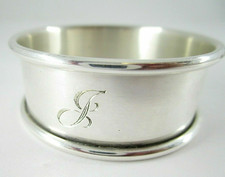 Vintage Web Sterling Silver Napkin Ring(s) "J" initial engraving -many available
