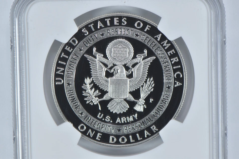 2011-P United States Army Commemorative Silver Dollar PF70 UCAM NGC *5560 - Image 4 of 4
