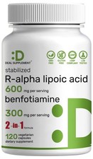 DEAL SUPPLEMENT R Alpha Lipoic Acid 600mg with 120 Count Pack of 1 