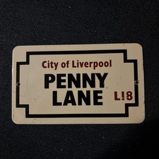 Penny Lane City of Liverpool Metal Sign The Beatles 5
