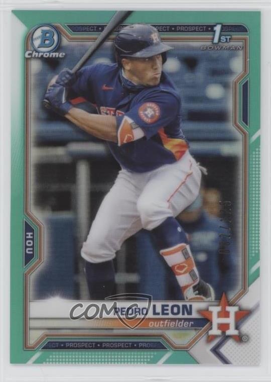 2021 Bowman Chrome Prospects Aqua Refractor 82/125 Pedro Leon #BCP-189 1u6