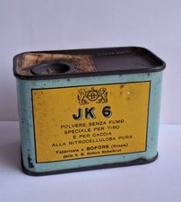 Scatola In Latta JK 6 Polvere per Caccia Made Bofors Svezia 