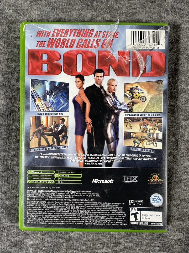 007 Everything or Nothing Microsoft Xbox Game Complete w/ Manual NTSC - Image 2 of 4