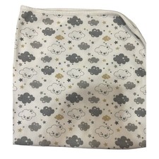 Parent  s Choice Cloud Thermal Blanket Receiving White Gray Gold Star Waffle Weav