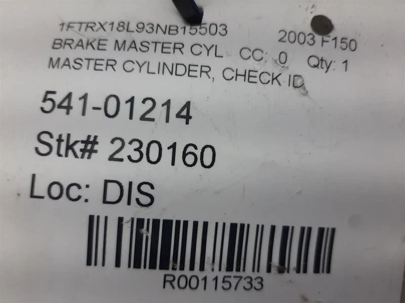 Ford F150 2002 2003 camioneta cilindro maestro de freno frenos de disco traseros 1L1Z2140AB Foto 4 de 4