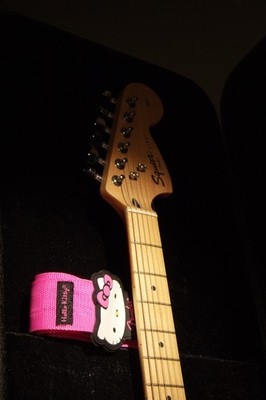 Squier Hello Kitty Stratocaster 2006 Original Run w/ Strap And