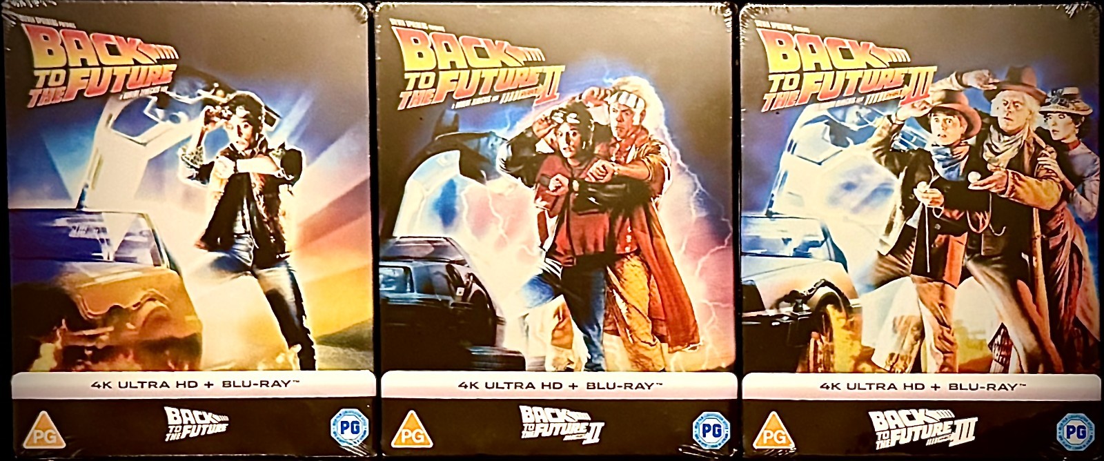 BACK TO THE FUTURE TRILOGY ZAVVI UK EXCLUSIVE 4K UHD BLU-RAY STEELBOOKS *SEALED*