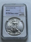 2014 American Silver Eagle NGC MS69 1oz Silver Coin