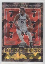 2021 Contenders Optic Lottery Ticket Red Cracked Ice Prizm Davion Mitchell 0p5y