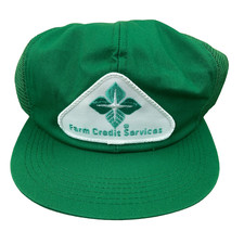 Vintage K Products Trucker Hat Made In USA 80s Mesh Farm Credit Patch Snapback