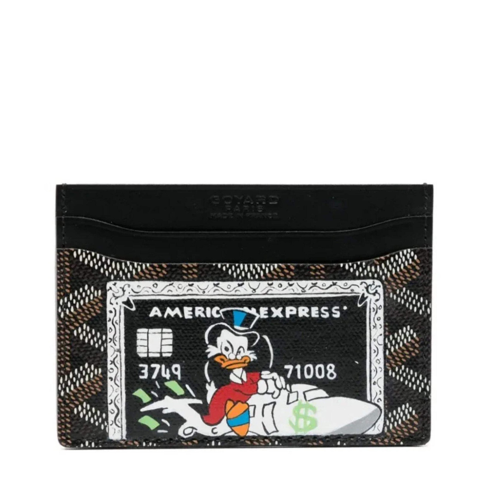 Goyard Customised Black Amex Saint-Sulpice Cardholder Black Womens
