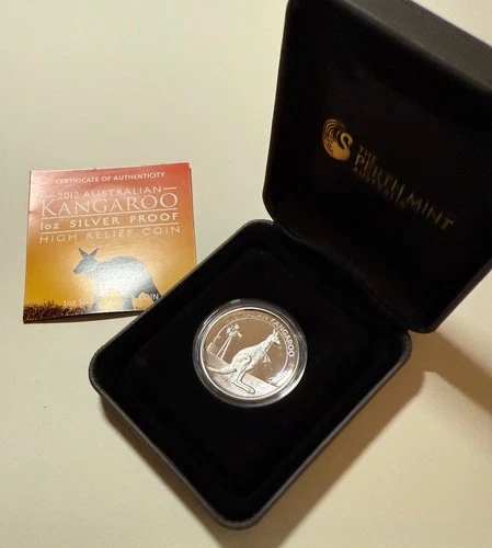 2012-P Australia Silver $1 Kangaroo High Relief NGC PF69 UCam one of first 3000