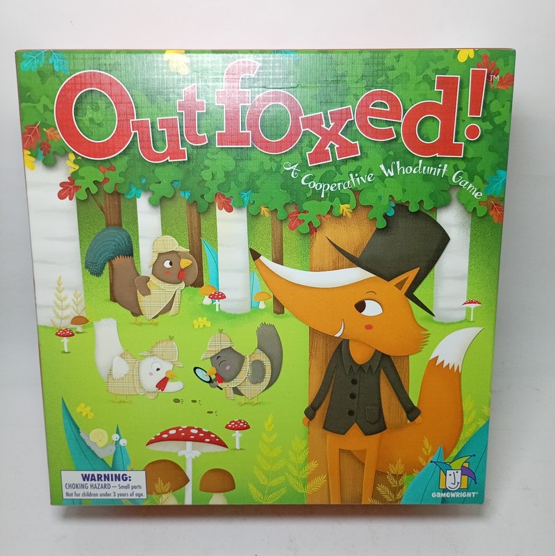 Outfoxed Out Foxed Cooperative Whodunnit Game Gamewright 5+ Complete 2-4 Players
