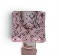 14MM Male Glass Bowl Piece Slide for Bong Water Pipe Hookah - Square's - Pink