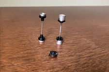 Aurora AFX NonMT Axles w/5 Spoke Wheels w/2nd Gen Thick Front Axles  Crown Gear