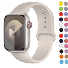 Soft Silicone Strap For Apple Watch 45mm 44mm 40mm 41mm 42-38mm iWatch Series 9