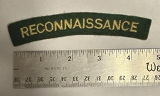 Reconnaissance Cloth Shoulder Title WWII Wartime Only Corps