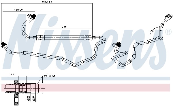 Nissens Hochdruckleitung Klimaanlage FüR CitroëN C2 Jm_ 1.1 1.4 C3 I Fc_ Fn_-image