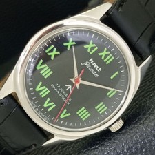 VINTAGE HMT JAWAN HAND-WINDING INDIAN MENS BLACK COLOR DIAL WATCH a700106-1