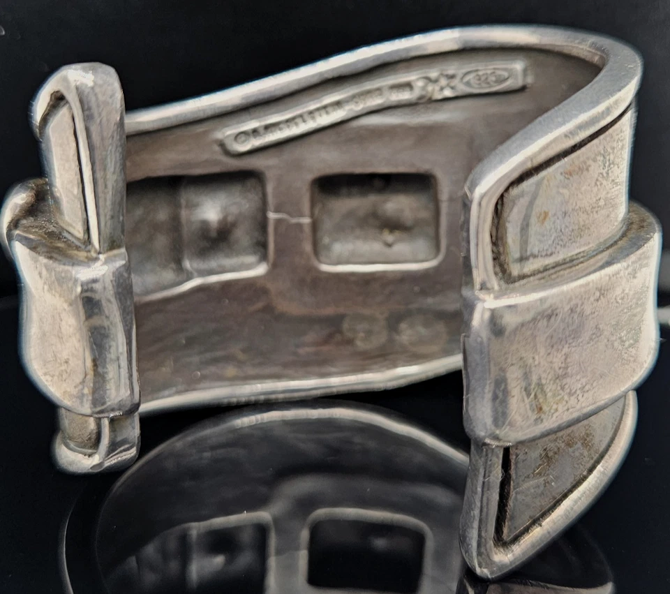 925 SILVER KIESELSTEIN CORD BELT BUCKLE BRACELET Heavy 144 GRAMS Vintage - Image 2 of 4