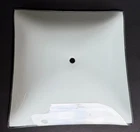 VTG MCM Square Glass Ceiling Light Cover Shade Fixture Plain Milk White 12x12”