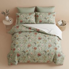 NEW Anthropologie Green Floral King Size Boho...
