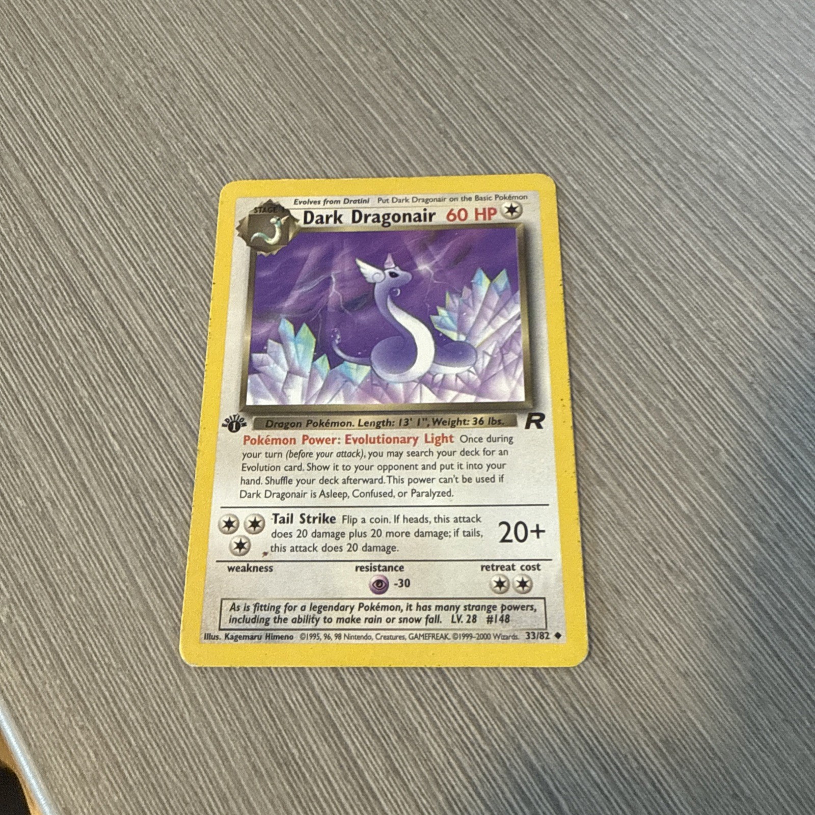 Dark Dragonair 33/82 Team Rocket Regular 1st Edition