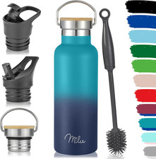 Borraccia Termica Acciaio Inox – 500Ml, 750Ml, 1000Ml (+3 Coperchi) - Bottiglia 