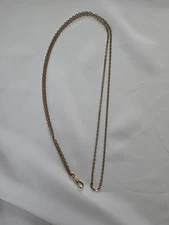 Antique Watch Fob Chain, 1/20 12K Gold Filled Oval Link 30 inch by C & H Co