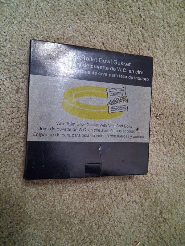 Wax Toilet Bowl Gasket,  Kohler  #1023457  with bolts, nuts, washers.