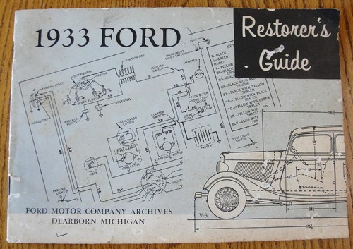 1933 Ford Detail & Specs Manual Restorer's Guide Ford Motor Company