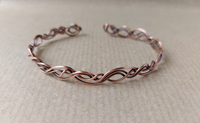 Oxidiertes Kupferdrahtarmband mit Elfenarmband handgefertigt