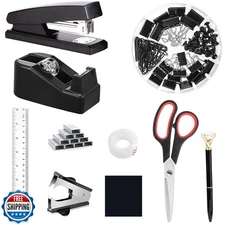 Office Supplies Set,Desk Accessories,Stapler and Tape Dispenser Set,1000 Stap