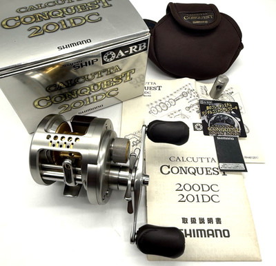 Shimano 03 CALCUTTA CONQUEST 201DC Left Baitcasting Reel w/Box JAPAN ''Near Mint''