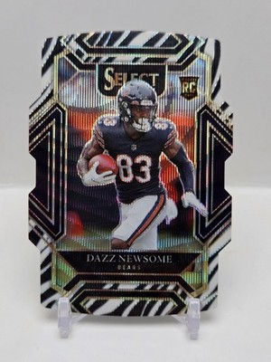2021 Select Dazz Newsome Club Level Zebra Prizm Die-Cut Rookie #298 Bears NFL