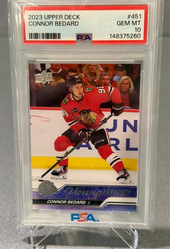 2023-24 UD #451 CONNOR BEDARD ROOKIE RC PSA 10