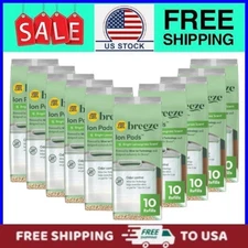 (10 Pack) Purina Tidy Cats Breeze Lemongrass Scented Ion Cat Litter Pad Refill