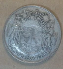 Old New World .800 Silver Coin Lot 1944 Canada Canadian 50 Cents .300 ASW KM#36