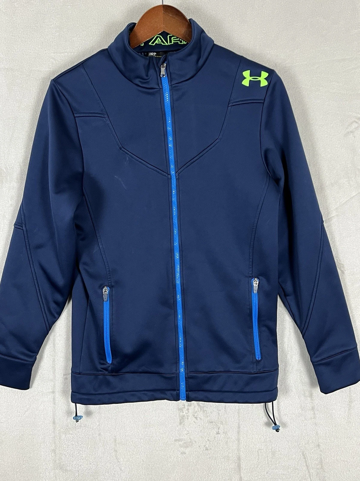 Under Armour Storm High Post Jacket Infrared Small Navy Color Loose Fit Coldgear