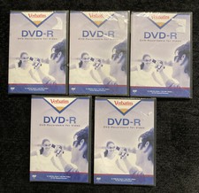 DVD R, 4.7GB, 1x 2x, Branded Surface, VER94732 DVD Media Lot Of 5 